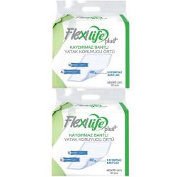 Flexi Life Flexilifeplus Hasta Altı Bezi Kaydırmaz Bantlı Yatak Koruyucu Örtü 60x90 Cm 30 Lu 2 Paket